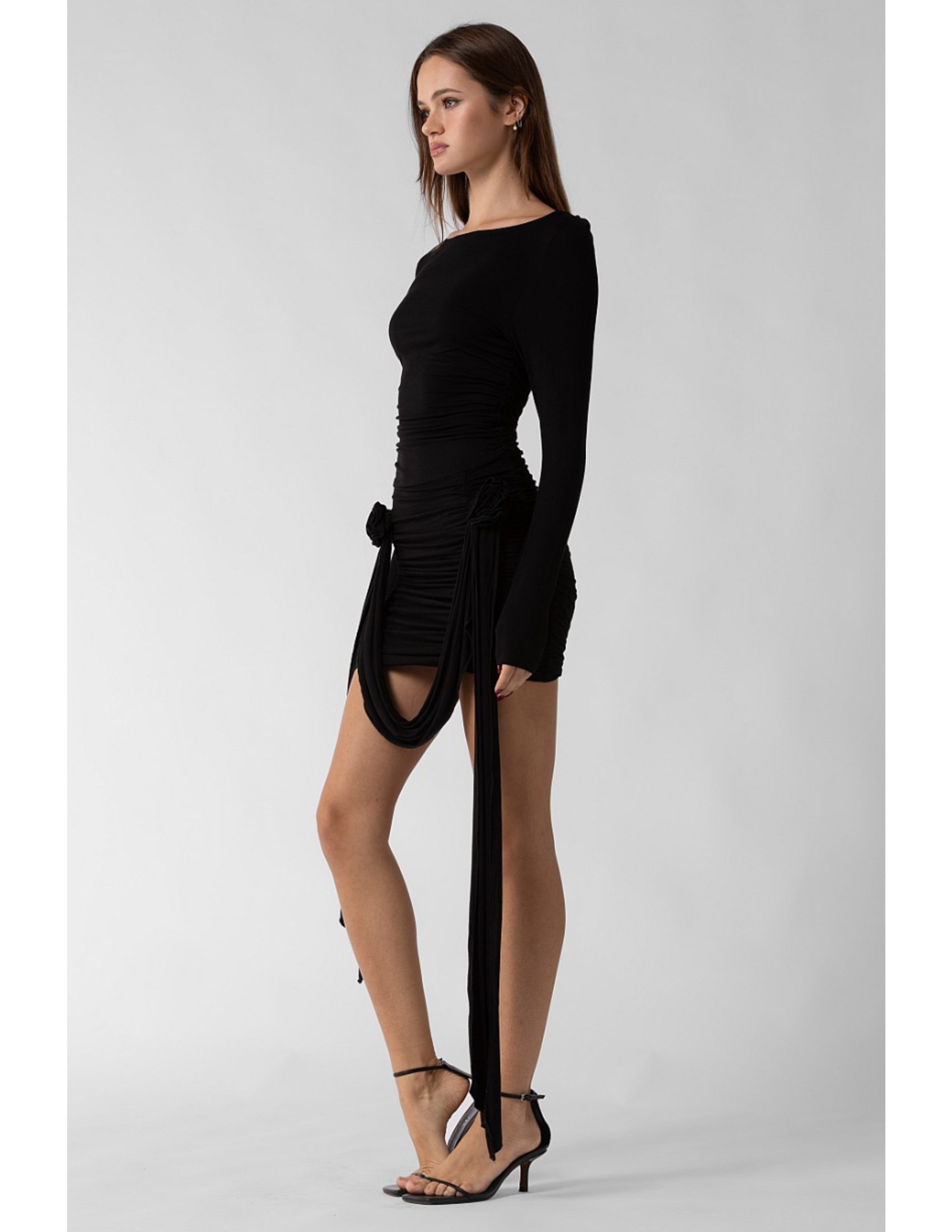 Rosette Ruffle Mini Dress - Image 2