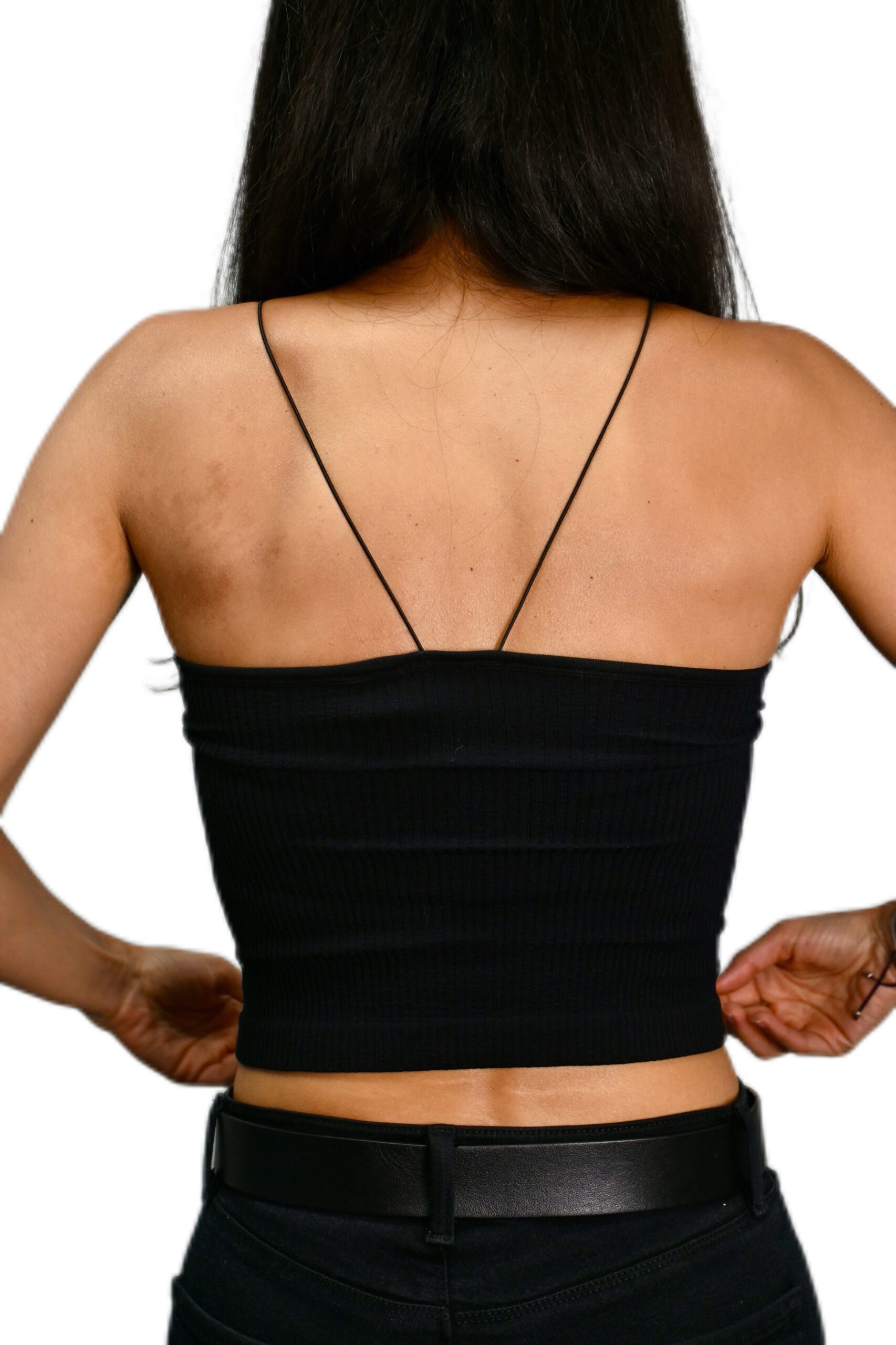 The Essential Ribbed Cami – Black - Image 2