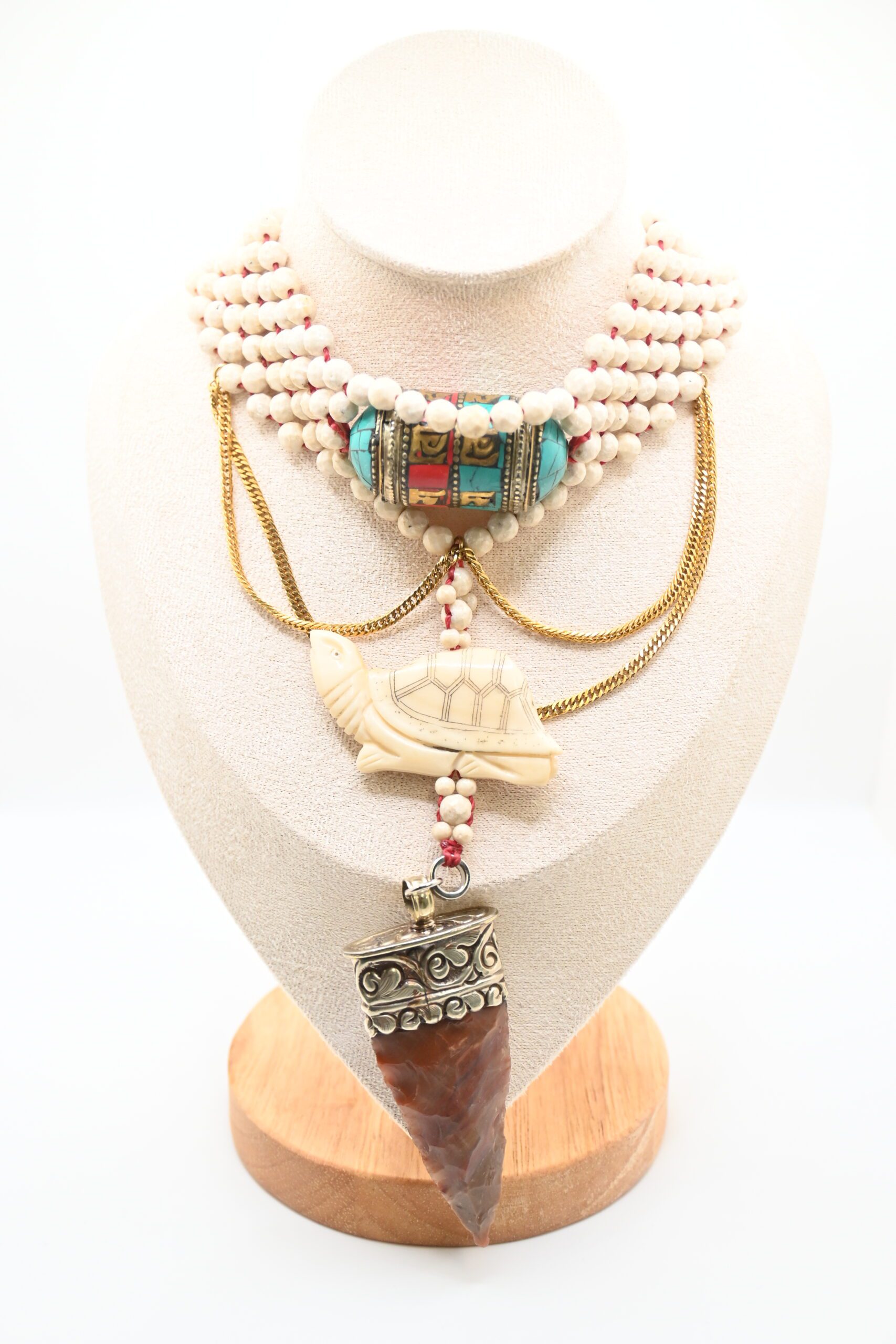 Turtle Arrowhead Necklace – One of a kind – only one made.